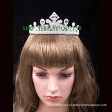 Tiara nupcial de la tiara del desfile de la corona del pequeño Rhinestone